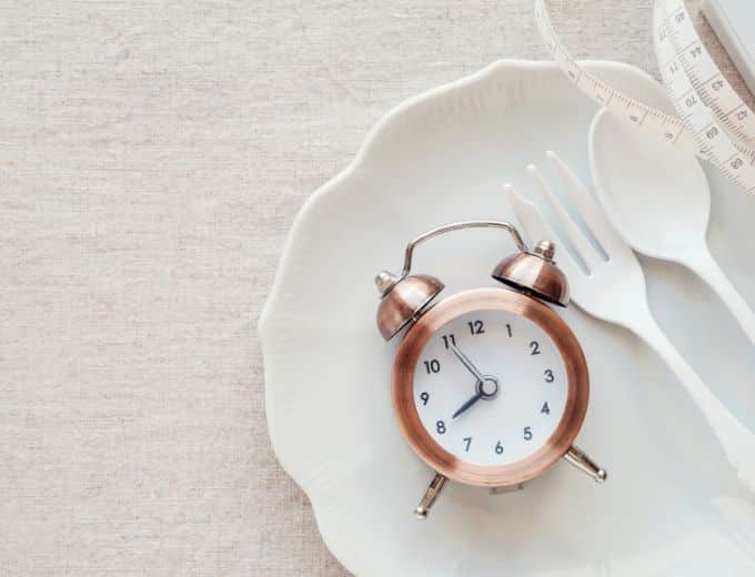 clock on a plate