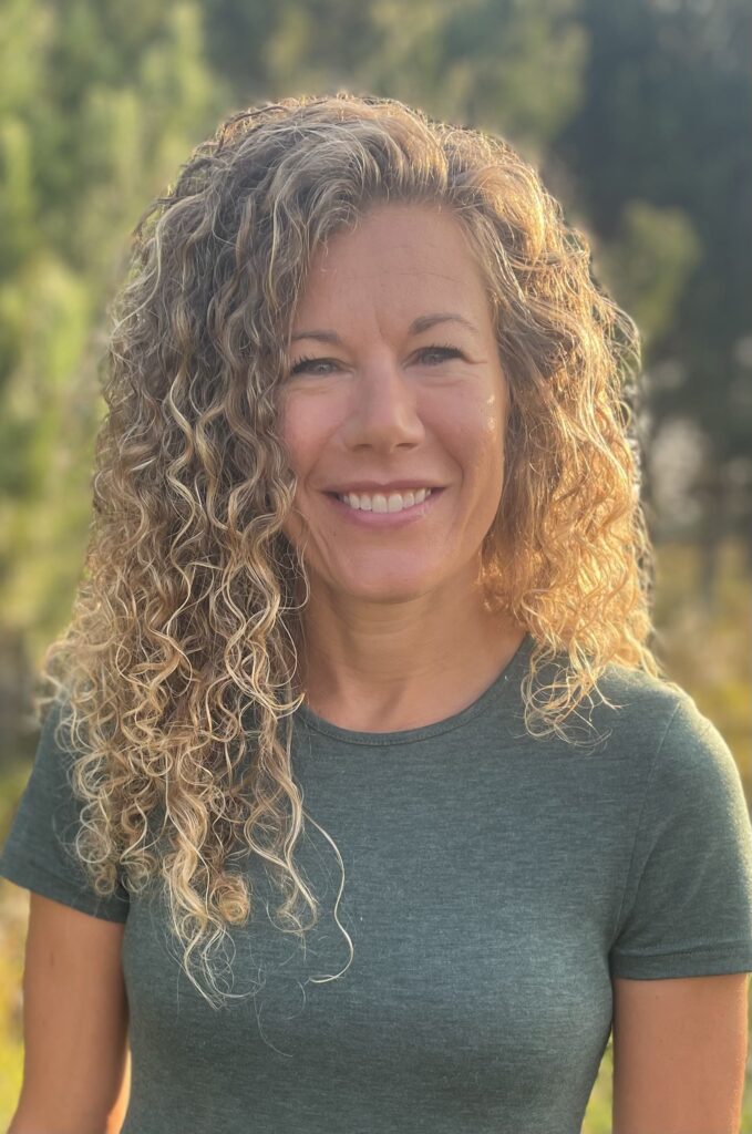 woman with curly hair